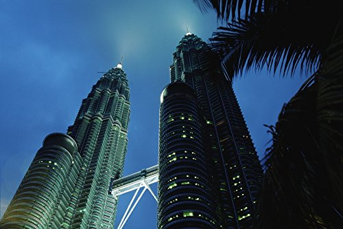 Posterazzi Petronas Twin Towers At Night Low Angle View Poster Print 19 x 12 Posterazzi Petronas Twin Towers At Night Low Angle View Poster Print 19 x 12