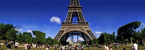 Posterazzi Tourists at Eiffel Tower Paris Ilede France Poster Print 35 x 12