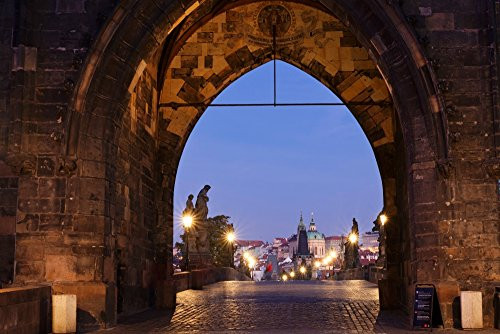 Posterazzi Old Town Bridge Tower Prague Czech Republic Poster Print 36 x 12