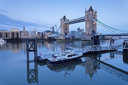 Posterazzi PPI158657L View of St Katharine Pier and Tower Bridge Thames River London England Poster Print 36 x 12