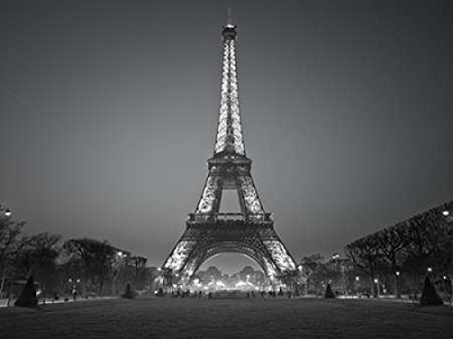 Eiffel tower at night Paris Poster Print by Assaf Frank 18 x 24
