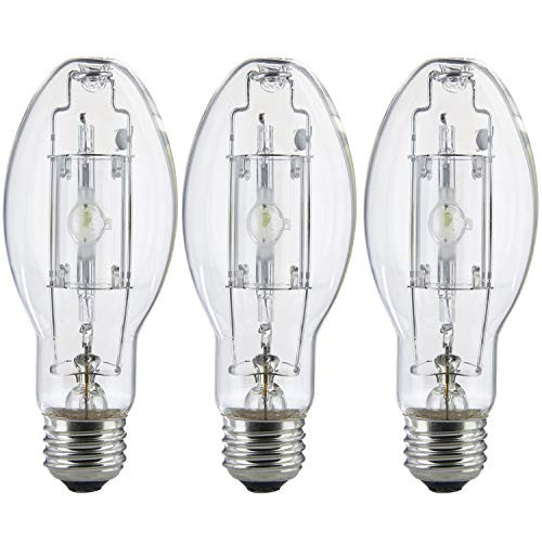 3 Pack MP100UMED 100 Watt Metal Halide ED17 Bulb Medium Base Clear Metal Halide Bulb 100W