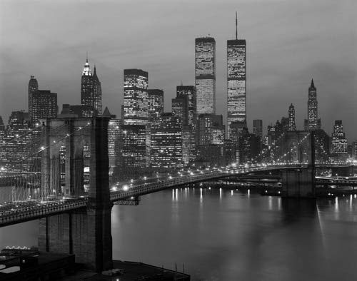 Posterazzi 1980s New York City Lower Manhattan Skyline Brooklyn Bridge World Trade Center Poster Print by Vintage Collection Posterazzi 1980s New York City Lower Manhattan Skyline Brooklyn Bridge World Trade Center Poster Print by Vintage Collection