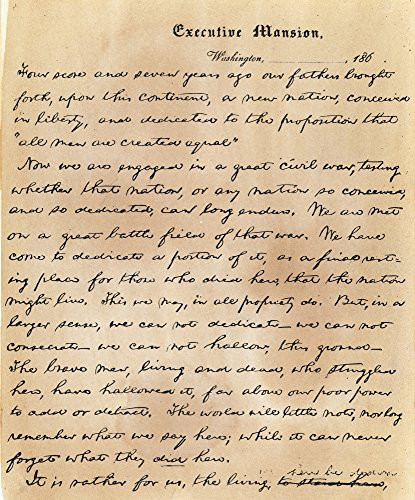Gettysburg Address 1863 Nfirst Page Of The Nicolay Copy Known As The First Draft Of The Gettysburg Address The Earliest Extant Version In Abraham LincolnS Handwriting Written At Washington DC Shortly