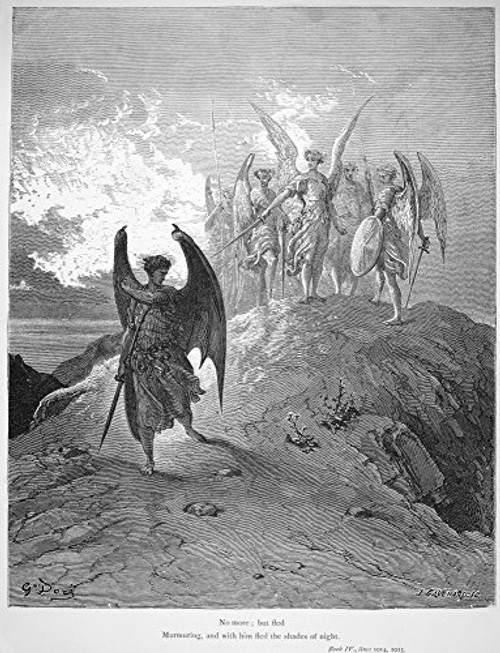 Milton Paradise Lost Nthe Archangel Michael Expelling Lucifer From Heaven Book I Of John MiltonS Paradise Lost Wood Engraving After Gustave Dor Poster Print by 18 x 24 Milton Paradise Lost Nthe Archangel Michael Expelling Lucifer From Heaven Book I Of John MiltonS Paradise Lost Wood Engraving After Gustave Dor Poster Print by 18 x 24