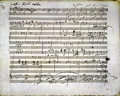 Beethoven Manuscript Nsketches By Ludwig Van Beethoven 17701827 For His Ninth Symphony In D Minor Opus 125 With Quotes From SchillerS Ode To Joy Poster Print by 18 x 24