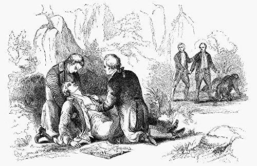 Alexander Hamilton N17551804 American Politician Death Of Alexander Hamilton After His Duel With Aaron Burr At Weehawken New Jersey 11 July 1804 Wood Engraving American 19Th Century Poster Print by