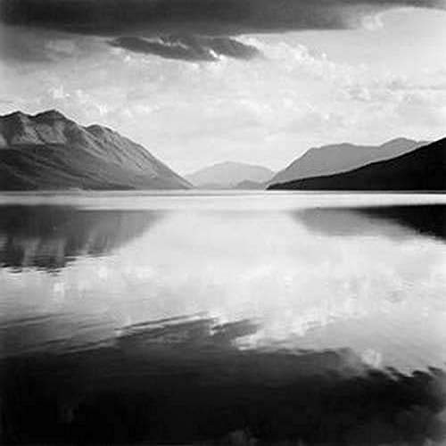 Evening McDonald Lake Glacier National Park Montana  National Parks and Monuments 1941 Poster Print by Ansel Adams 9 x 12