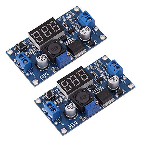 ANMBEST 2PCS LM2596 DC 4040V to 12537V Adjustable StepDown Power Module LM2596S DC to DC Buck Converter with LED Voltmeter Digital Display