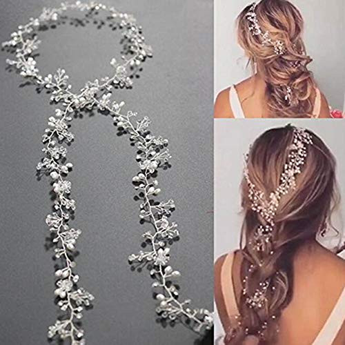 Unicra Bride Long Wedding Hair Vines Crystal Bridal Headpieces Wedding Hair Pieces Accessories for Women and Girls Gold Unicra Bride Long Wedding Hair Vines Crystal Bridal Headpieces Wedding Hair Pieces Accessories for Women and Girls Gold