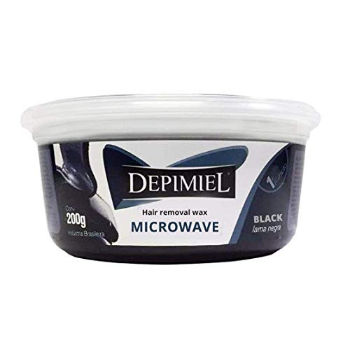 Black Hard Wax Microwave for Hair Removal 200g 7oz  Use for Face Eye Brows Upper lip Underarms Legs and Arms waxing 1 Pot 7 oz