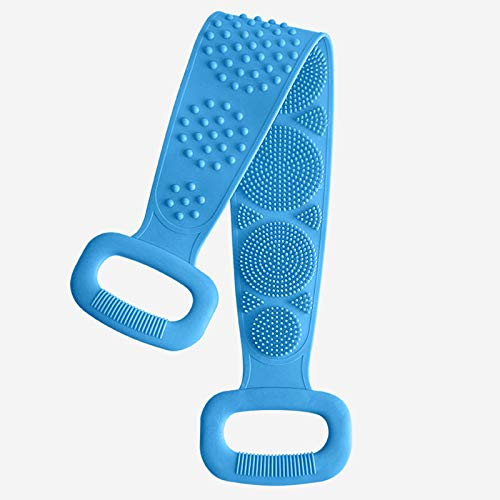 JINYU Silicone Back Scrubber for Shower Newest Silicone Body Scrubber Body Brush Loofah Easy to Clean Exfoliating Lathers Well Long Lasting Comfortable Massage for Shower blue JINYU Silicone Back Scrubber for Shower Newest Silicone Body Scrubber Body Brush Loofah Easy to Clean Exfoliating Lathers Well Long Lasting Comfortable Massage for Shower blue
