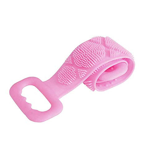JINYU Silicone Back Scrubber for Shower Newest Silicone Body Scrubber Body Brush Loofah Easy to Clean Exfoliating Lathers Well Long Lasting Comfortable Massage for Shower pink JINYU Silicone Back Scrubber for Shower Newest Silicone Body Scrubber Body Brush Loofah Easy to Clean Exfoliating Lathers Well Long Lasting Comfortable Massage for Shower pink