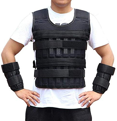 Adjustable Weighted Vest 44LBS Fitness Weight Training Workout Boxing Jacket?Excluding Lead Block?