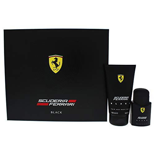 Ferrari Ferrari Black By Ferrari for Men  2 Pc Gift Set 13oz Edt Spray 50oz Hair  Body Wash 2count