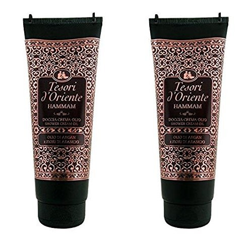 Tesori dOrienteHammam Shower Cream Oil with Argan Oil and Orange Blossom 845 Fluid Ounce 250ml Packages Pack of 2  Italian Import