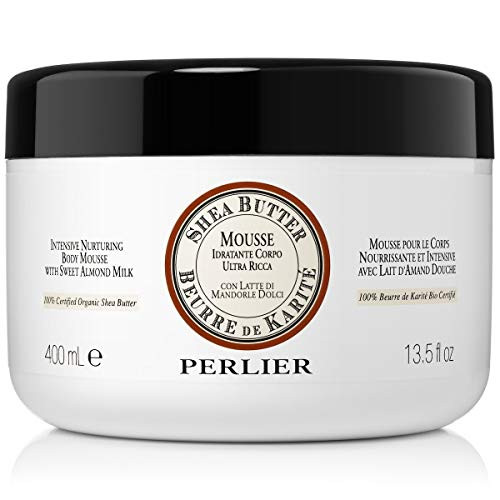 Perlier Intensive Nurturing Shea Butter Body Mousse with Sweet Almond Milk 135 fl oz Perlier Intensive Nurturing Shea Butter Body Mousse with Sweet Almond Milk 135 fl oz
