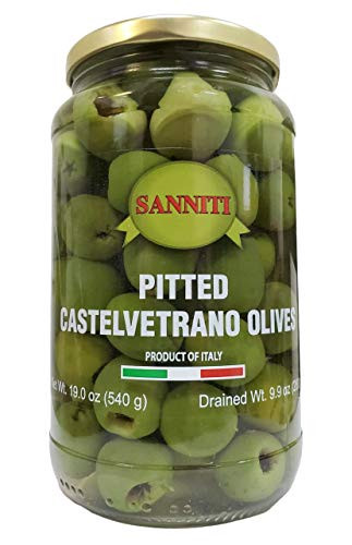 Sanniti Pitted Castelvetrano Olives  19 Ounce Jar