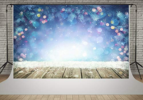 Kate 7x5ft Winter Fir Tree Decoration Photography Backdrops Christmas Frozen Snow Bokeh Background with Wood Floor Backdrop Kate 7x5ft Winter Fir Tree Decoration Photography Backdrops Christmas Frozen Snow Bokeh Background with Wood Floor Backdrop
