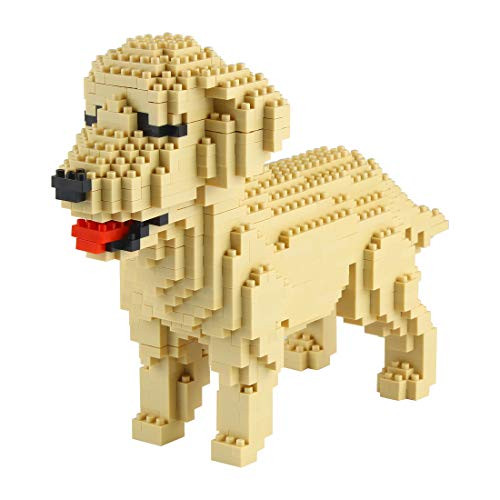 Larcele Mini Dog Building Blocks Pet Building Toy Bricks950 Pieces KLJM02 Golden Retriever