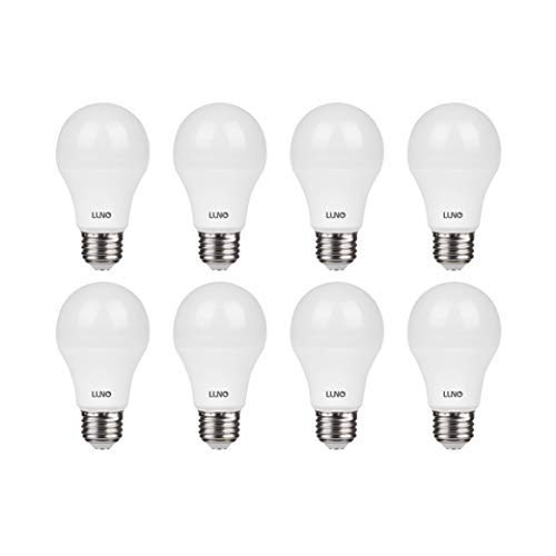 LUNO A19 Non-Dimmable LED Bulb, 6.0W (40W Equivalent), 450 Lumens, 5000K (Daylight), Medium Base (E26), UL Certified (8-Pack)