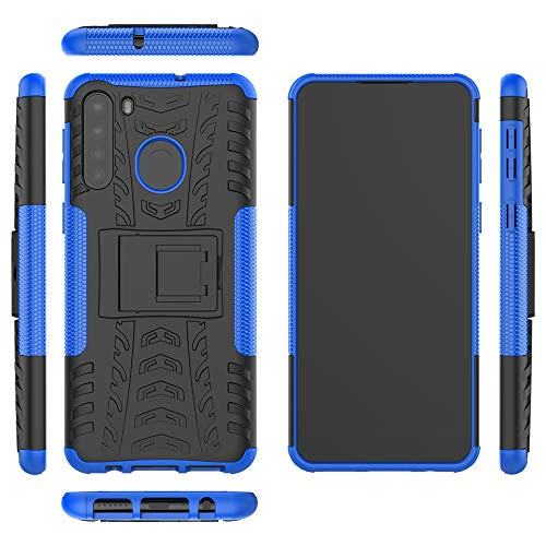 Jielangxin Keji Case for Samsung Galaxy A21 Case CoverCase for Samsung SMA215U1 Galaxy A21 2020  SMA215DL SMA215U SMA215T SMA215P SMA215W Case Shockproof Mobile Phone Case Stand Blue