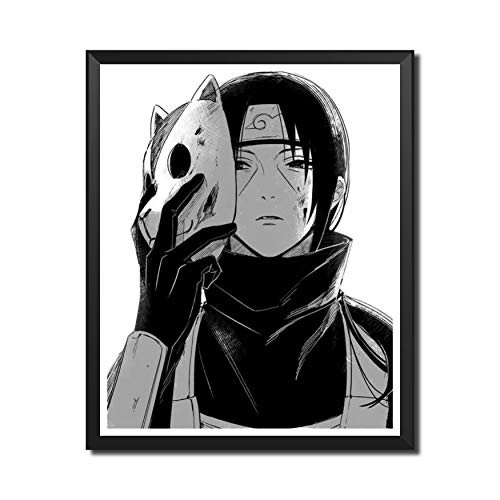 Yansang Anime NARUTO Uchiha Itachi Bathroom Decor Wall Decor Home Decor Canvas Print PosterUnframed8 x 10 InchesSet of 1 Piece