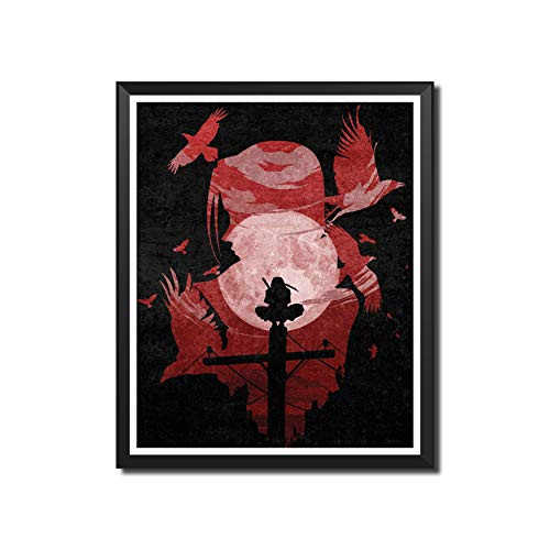 Yansang Anime NARUTO Uchiha Itachi Bathroom Decor Wall Decor Home Decor Canvas Print PosterUnframed8 x 10 InchesSet of 1 PieceSmall Size