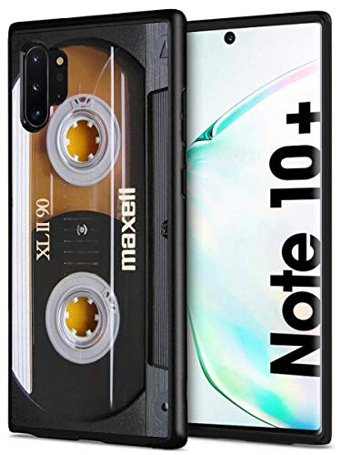 Galaxy Note 10 PlusNote 10 Plus 5G Case Premium TPU Ultra Thin Flexible Shock Absorbent Silicone Rubber Protective Cover for Samsung Galaxy Note 10 Plus 2019 Vintage 80s Music Cassette
