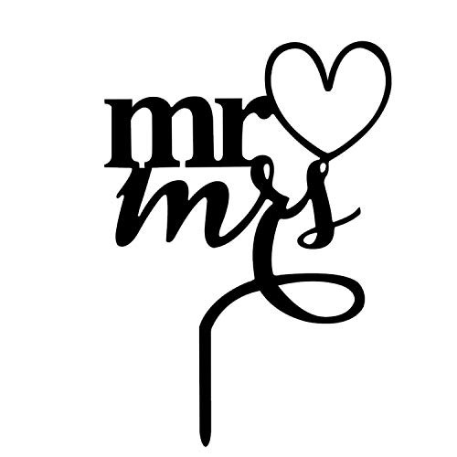 Mr and Mrs Cake Topper Acrylic Love Wedding Cake Topper Funny Bride and Groom Cake Topper