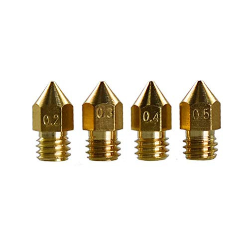 Super 3D Printer MK8 Brass Extruder Nozzle Print Head for 175mm Makerbot Creality CR10 ANET A8 CR10 M6 3D Printer 02mm03mm04mm05mm
