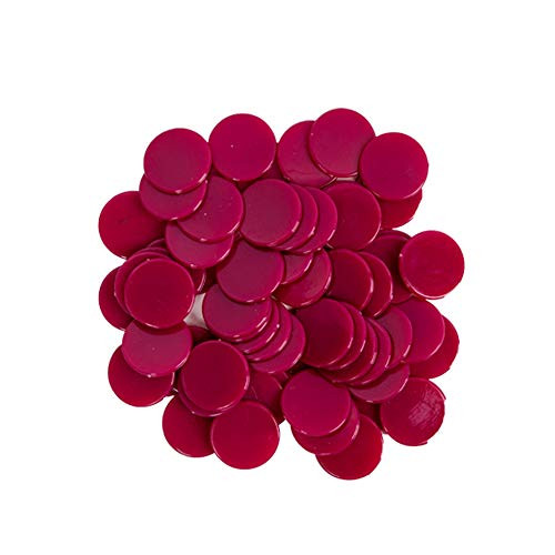 100 Pieces counters Counting Chips Plastic Round Markers 1Inch Opaque Plastic Learning Counters Mini Poker Chips Game Tokens for Bingo Chips Purple 09 inch