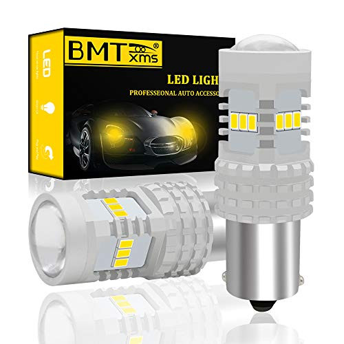 BMTxms 1156 Reverse Light LED Bulbs 3020 LED Chipsets 1156 BA15S 1141 1073 7506 LED Bulbs with Projector for DRL Daytime Running Lights Backup Reverse Lights 2Pcs 1156 14SMD White