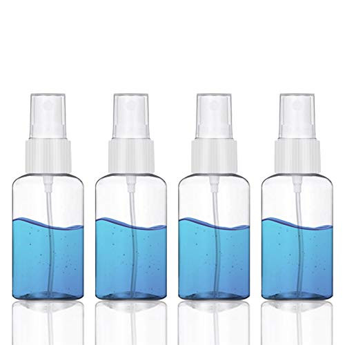 Mist Spray Bottle for Travel Portable Refillable Plastic Fine Mist Perfume Spray Bottle Transparent Empty Spray Sprayer Bottle Cosmetic Spray Bottles Transparent Travel Small Bottles 50ml