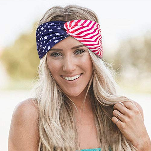 American Flag Bandana Headband Red White and Blue Patriotic Head band USA Flag Head wrapStars and Stripes Cross Headband Turban Patriotic Elastic Hair Bands for Independence Day American Flag Bandana Headband Red White and Blue Patriotic Head band USA Flag Head wrapStars and Stripes Cross Headband Turban Patriotic Elastic Hair Bands for Independence Day
