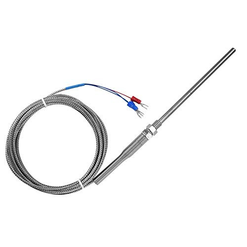 M8 Thread PT100 Platinum Resistor Thermocouple 100mm Probe Temperature Sensor Wire 0400? 3 m