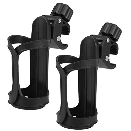 WAYDA Stroller Cup Holder Universal Cup Holder 360 Degrees Rotation Bottle Holder for Bicycle Wheelchair Walker Trolleys  2 Pack