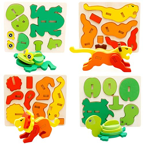 Wooden Puzzles for Toddlers Animal Jigsaw Puzzles for Toddlers Educational Toys for 3 Years Old Lion