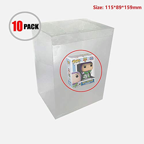 WiCareYo Box Protector for Funko Pop 10pcs Protector Case Sleeve Clear Plastic Protection Case Compatible for Funko Pop Figure 4 inch Vinyl Figures