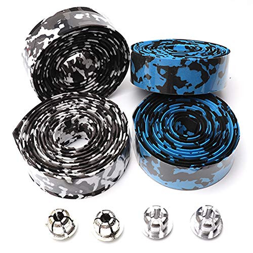 Bike Handlebar Tapes  4 Pcs EVA Road Bike Handlebar Tape Bicycle Bar Wraps with Bar Plugs for Touring Cycling and Road Racing
