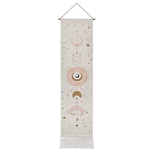 Moon Phase Tapestry Moon Tapestry Wall Hanging Art Bohemian Tapestries Cotton Linen Tapestry for Room White 128 x 512 inches Moon Phase Tapestry Moon Tapestry Wall Hanging Art Bohemian Tapestries Cotton Linen Tapestry for Room White 128 x 512 inches