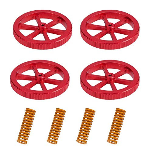 Ender 3 Springs Upgraded 4PCS Hot Bed Die Springs with 4PCS Aluminium Hand Twist Leveling Nut for Creality Ender 33 Pro Ender 55 PlusPro CR10 CR10S10S Pro CR 20 3D Printer