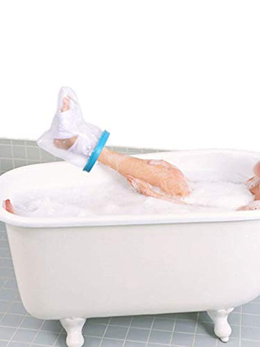 Waterproof Audlt Foot Cast Cover Protector for Shower Keep Bandages  Casts Dry Protector Bath Reusable Watertight Protection to Broken Surgery Foot Ankle Wounds and Burns Short Leg