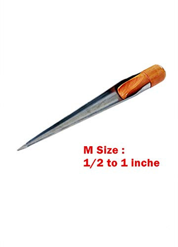FCOUIID Marine Rope Splicing Spike FID with Wood Handle Swedish Style 304 Stainless Steel for Line Wire Diameter Medium 12 to 1