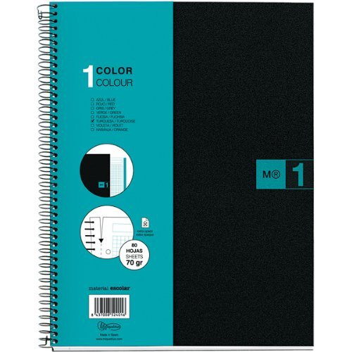 Miquelrius Single Subject Spiral Notebook GraphQuad Pages Green 80 Sheets 85 x 11