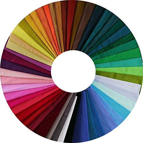 50pcs 12 x 12 inch Multicolor Cotton Fabric Bundle Squares for Quilting Sewing Precut Fabric Squares for Craft Patchwork