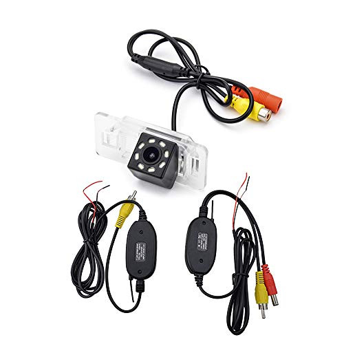 aSATAH 24G Wireless Car Rear View Camera for BMW 3 E46 E90 E91 E92 5 E39 E60 E61 X5 E53 E70  Vehicle Camera Waterproof and Shockproof Reversing Backup Camera 8 LED