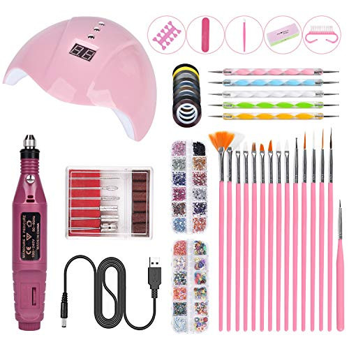 UV Lamp LED Dry Nail Kit Practical Portable Nail Art Set Manicure Set Acrylic Nail Tools Set