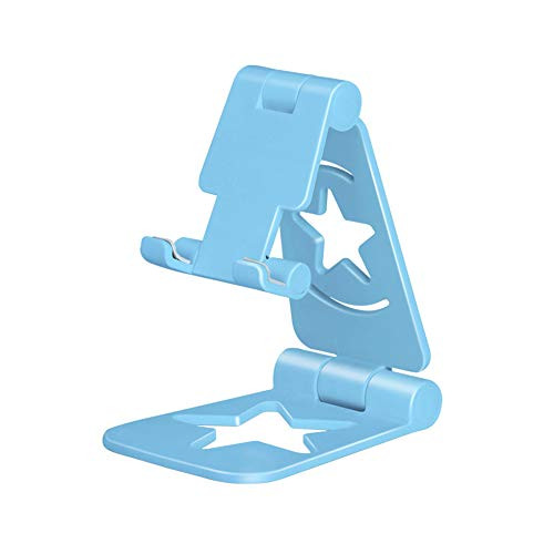 MYLB Phone Stand for Desk  Foldable Tablet Stand MultiAngle Pocket Desktop Holder Cradle Blue