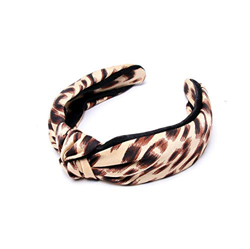 Womens Knot Leopard Headbands Twist Knot Hair Hoop Headbands Accessories For Women Girl Bohemian Hairband